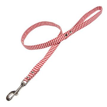Creature Clothes Vegan Fabric Dog Lead Red Gingham One Size