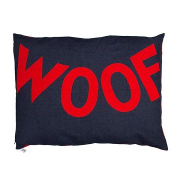 Creature Clothes Big Woof Dog Bed Red Denim L