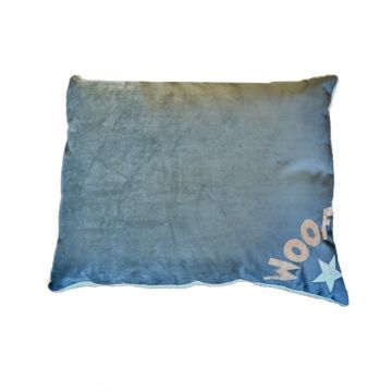 Creature Clothes Corner Woof Dog Bed Sage Grey Sherpa