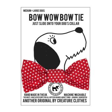 Creature Clothes Dog Bow Tie Mini Red Star Standard