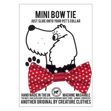Creature Clothes Dog Bow Tie Mini Red Star Mini