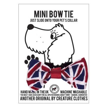 Creature Clothes Dog Bow Tie Union Jack Mini