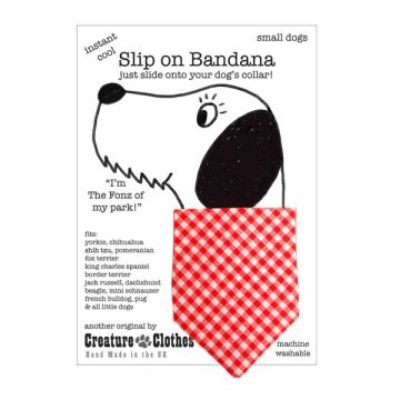 Creature Clothes Slip On Bandana Red Gingham S