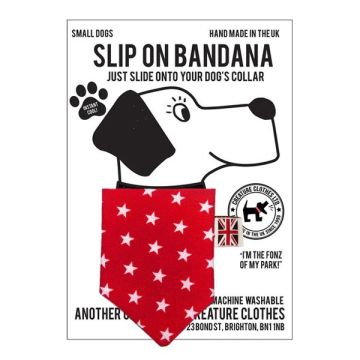Creature Clothes Slip On Bandana Mini Red Star