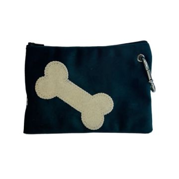 Creature Clothes Treats Pouch Teal/Cream Bone One Size