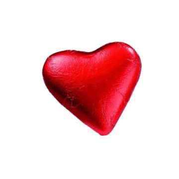 Red Foiled Milk Chocolate Heart 20g
