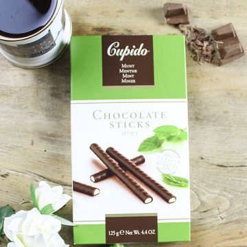 Cupido Mint Chocolate Sticks 125g