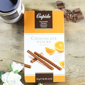 
Cupido Orange Chocolate Sticks 125g