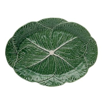 Bordallo Pinheiro Cabbage Oval Platter Natural 43cm