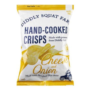 Diddly Squat Cheese & Onion Crisps 150g