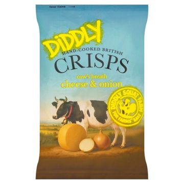 Diddly Squat Cheese & Onion Crisps 150g