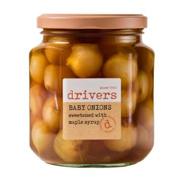 Drivers Baby Onions Sweetened With Maple Syrup 550g