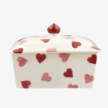 Emma Bridgewater Pink Hearts Small Butter Dish