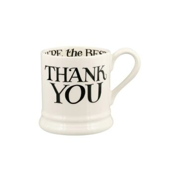 Emma Bridgewater Black Toast Thank You 1/2 Pint Mug