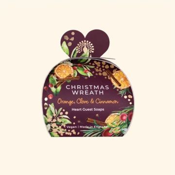 The English Soap Company Christmas Wreath 3 X 20g Guest Soap
