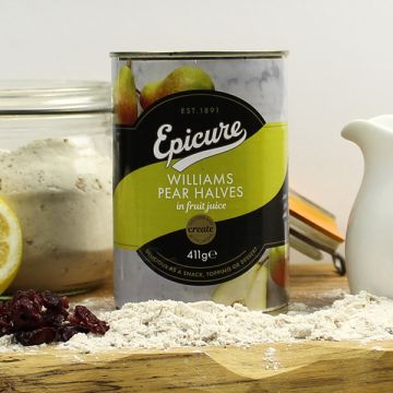Epicure Williams Pear Halves in Fruit Juice 411g
