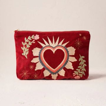 Elizabeth Scarlett Sacred Heart Rouge Velvet Everyday Pouch
