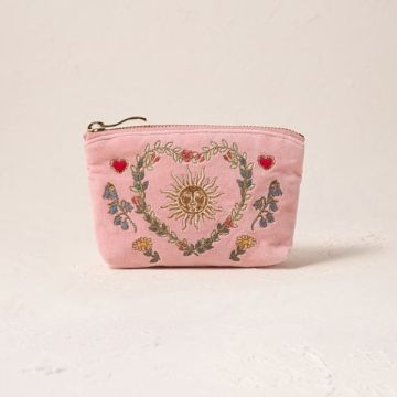 Earth Goddess Velvet Coin Purse - Rose
