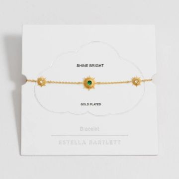 Estella Bartlett Multi Sunburst Green CZ Bracelet