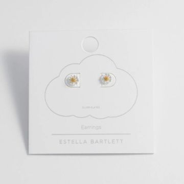 Estella Bartlett Mini Wildflower Earrings - Silver Plated