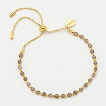 Estella Bartlett Amelia Bracelet - Gold Plated - Smoky Quartz