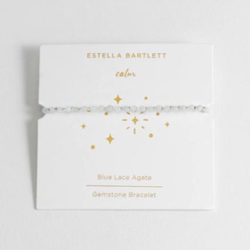 Estella Bartlett Amelia Bracelet - Silver Plated - Blue Lace Agate