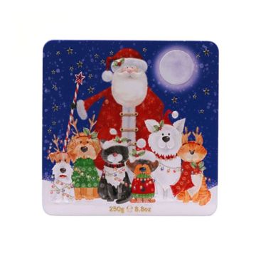 Farmhouse Biscuits Santa, Cat & Dog Tin 250g
