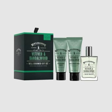 Scottish Fine Soaps Men&rsquo;s Vetiver Sandalwood Well Groomed Gift Set