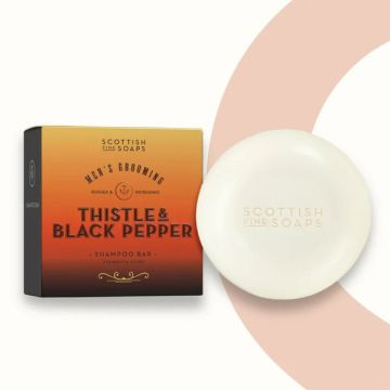 Scottish Fine Soaps Thistle & Black Pepper Shampoo Bar 100g