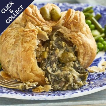 Fieldfare Spinach, Goats' Cheese & Olive Puff Pastry Pie