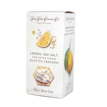 Fine Cheese Co. Lemon, Sea Salt and Extra Virgin Olive Oil Crackers 125g