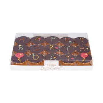Fiona Cairns Happy Birthday Chocolate Fairy Cakes 15 Pack