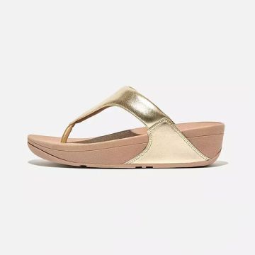 FitFlop Lulu Leather Toepost 675 Platino 4