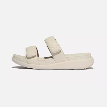 Fitflop F-Mode Go Adjustable Flatform Two-Bar Slides A99 Paris Beige