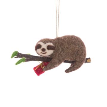 Floralsilk Felt Sloth Hanger 10cm