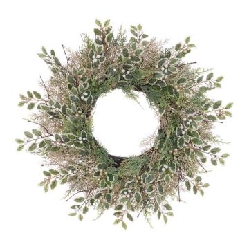 Floralsilk New Sparkle Holly Wreath 71cm