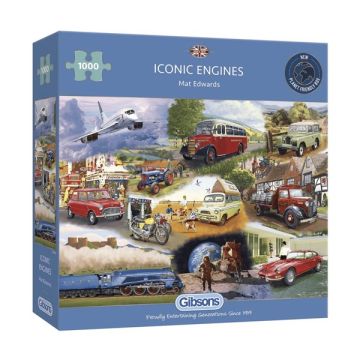Gibsons G6293 Iconic Engines 1000 Piece Puzzle