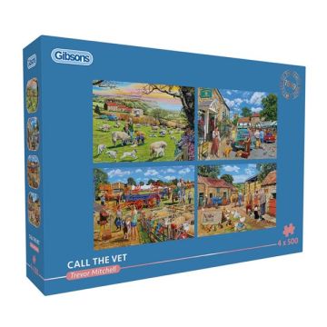 Gibsons Call The Vet 4 X 500 Piece Puzzle