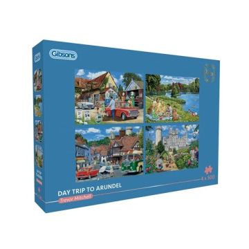 Gibsons Day Out With The Family 4 X 500 Piece Puzzle