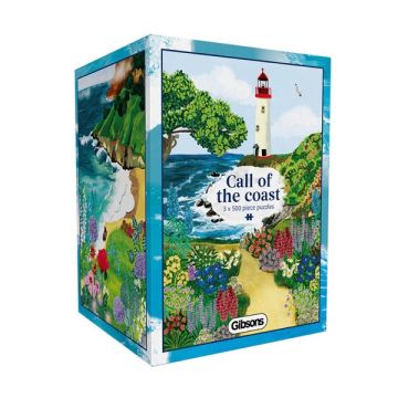 Gibsons Call Of The Coast 3 X 500 Piece Puzzles