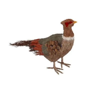 Gisela Graham Bristle/Cone Coloured Pheasant Ornament