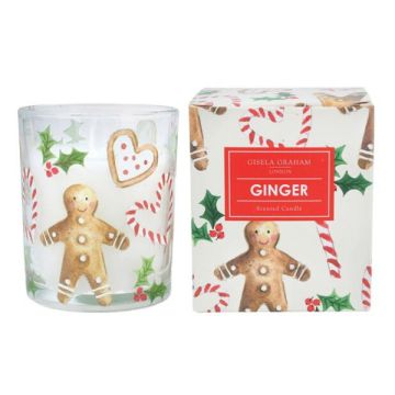 Gisela Graham Gingerbread & Candy Cane Boxed Candle Small