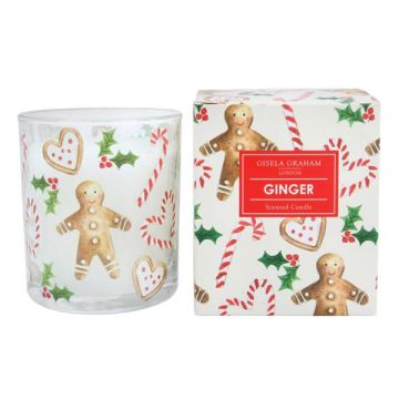 Gisela Graham Gingerbread & Candy Cane Boxed Candle Large