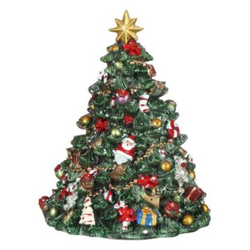 Gisela Graham Revolving Resin Christmas Tree Music Box
