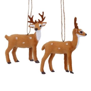 Gisela Graham Faux Fur Reindeer Ornament