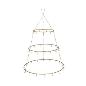 Gisela Graham Gold Concentric Hoops Hanging Display