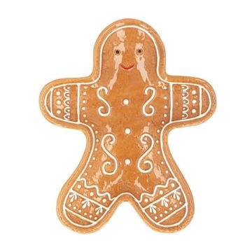 Gisela Graham Ceramic Gingerbread Man Plate Small