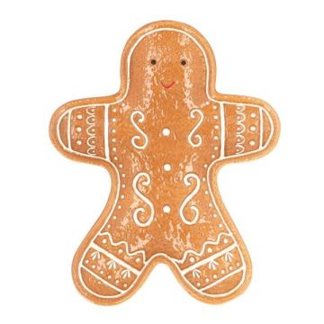 Gisela Graham Ceramic Gingerbread Man Plate Medium