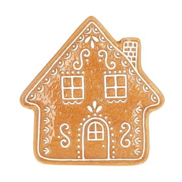 Gisela Graham Ceramic Gingerbread House Plate Small