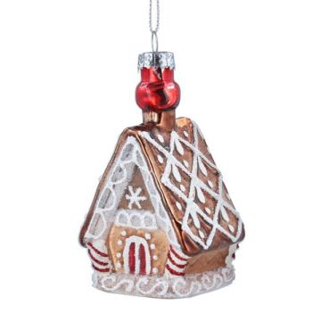 Gisela Graham Glass Gingerbread House Decoration